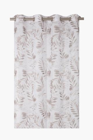 Printed Palm Sheer Eyelet Curtain, 140x225cm
