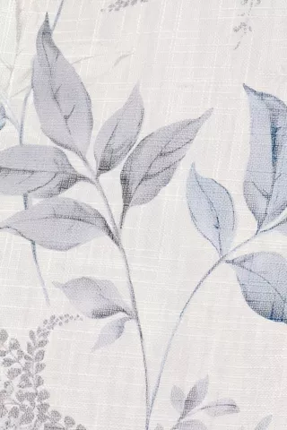 Printed Leaf Slub Eyelet Curtain, 140x225cm