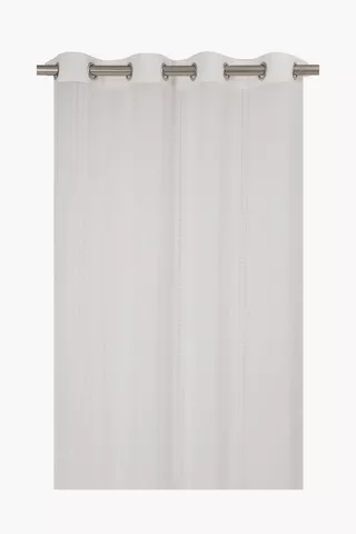 Sheer Stripe Eyelet Curtain, 140x225cm