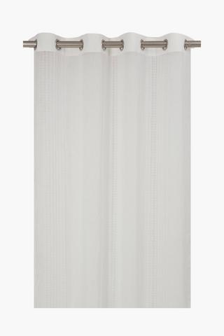 Sheer Stripe Eyelet Curtain, 140x225cm