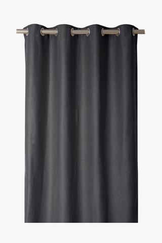 Double Sided Plain Textured Eyelet Curtain, 140x225cm