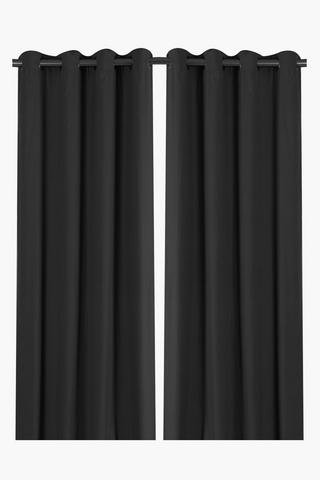 2 Pack Microfibre Eyelet Curtain 140x220cm