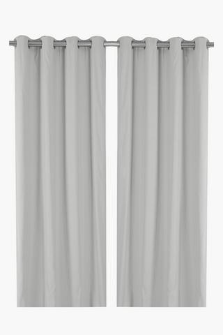 2 Pack Microfibre Eyelet Curtain 140x220cm