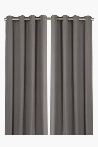2 Pack Microfibre Eyelet Curtain 140x220cm