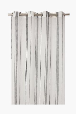 Textured Sheer Stripe Eyelet Curtain 225x250cm