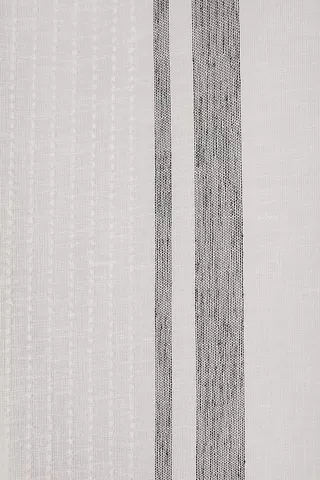 Textured Sheer Stripe Eyelet Curtain 225x250cm