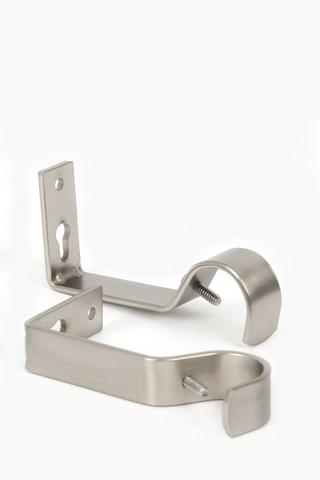 Brushed Metal 2 Pack Brackets, 35mm