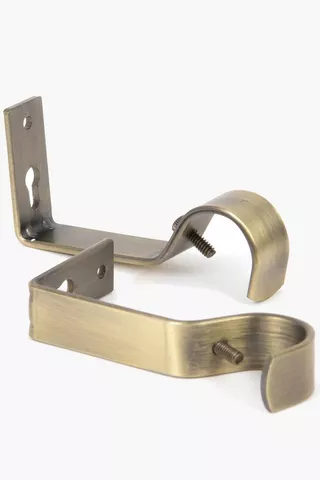 Antique Brass 2 Pack Brackets, 35mm