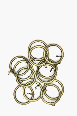 Antique Brass 12 Pack Rod Rings, 19mm