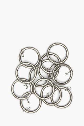 Brushed Metal 12 Pack Rod Rings, 35mm