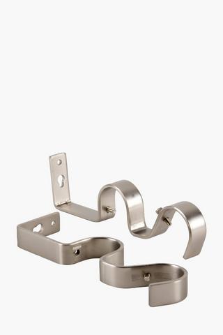 Metal 2 Pack Double Bracket 25mm
