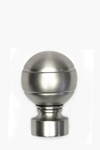 2 Pack Brushed Metal Finial, 35mm