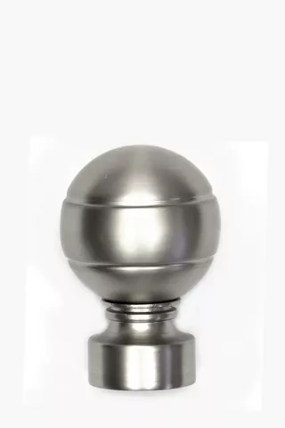 2 Pack Brushed Metal Ball Finial, 25mm