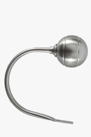 2 Pack Brushed Metal Ball Hold Back