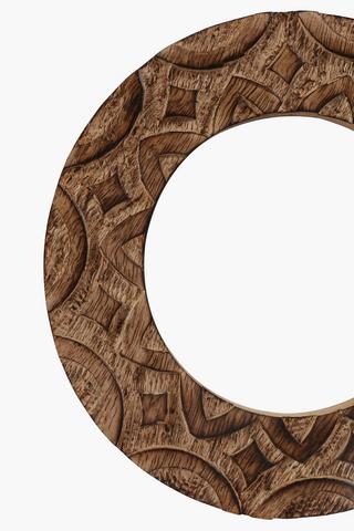 Mango Wood Round Disc Hold Back
