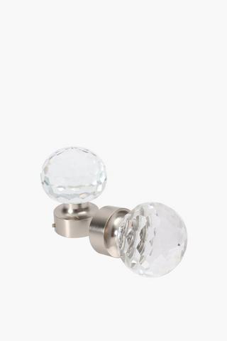 2 Pack Glass Finial, 35mm