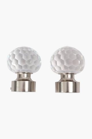 2 Pack Glass Finial, 35mm