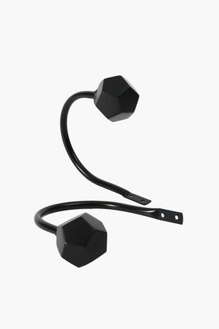 2 Pack Faceted Metal Hold Back