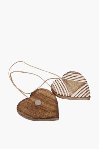 Magnetic Washed Heart Tie Back