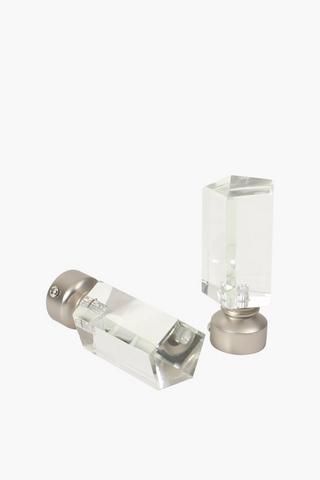 2 Pack Crystal Finial 25mm