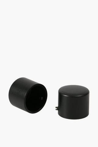 2 Pack Metal Rod End Caps 25mm