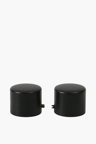 2 Pack Metal Rod End Caps 25mm