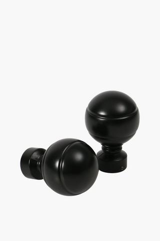 2 Pack Satin Finish Metal Finial 25mm
