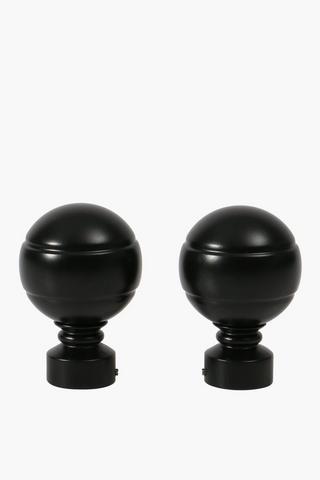 2 Pack Satin Finish Metal Finial 25mm