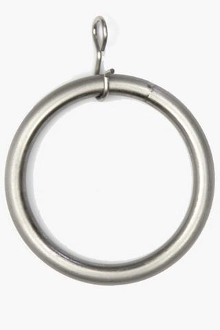 Brushed Metal 12 Pack Rod Rings, 25mm