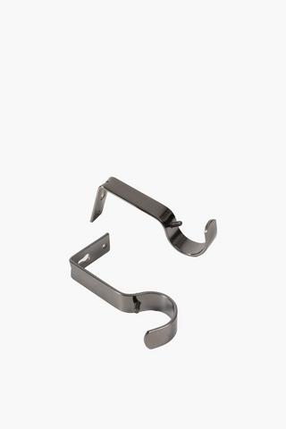 Brushed Metal 2 Pack Brackets, 35mm