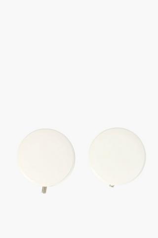 Two Pack Brushed Metal Rod End Caps 35mm