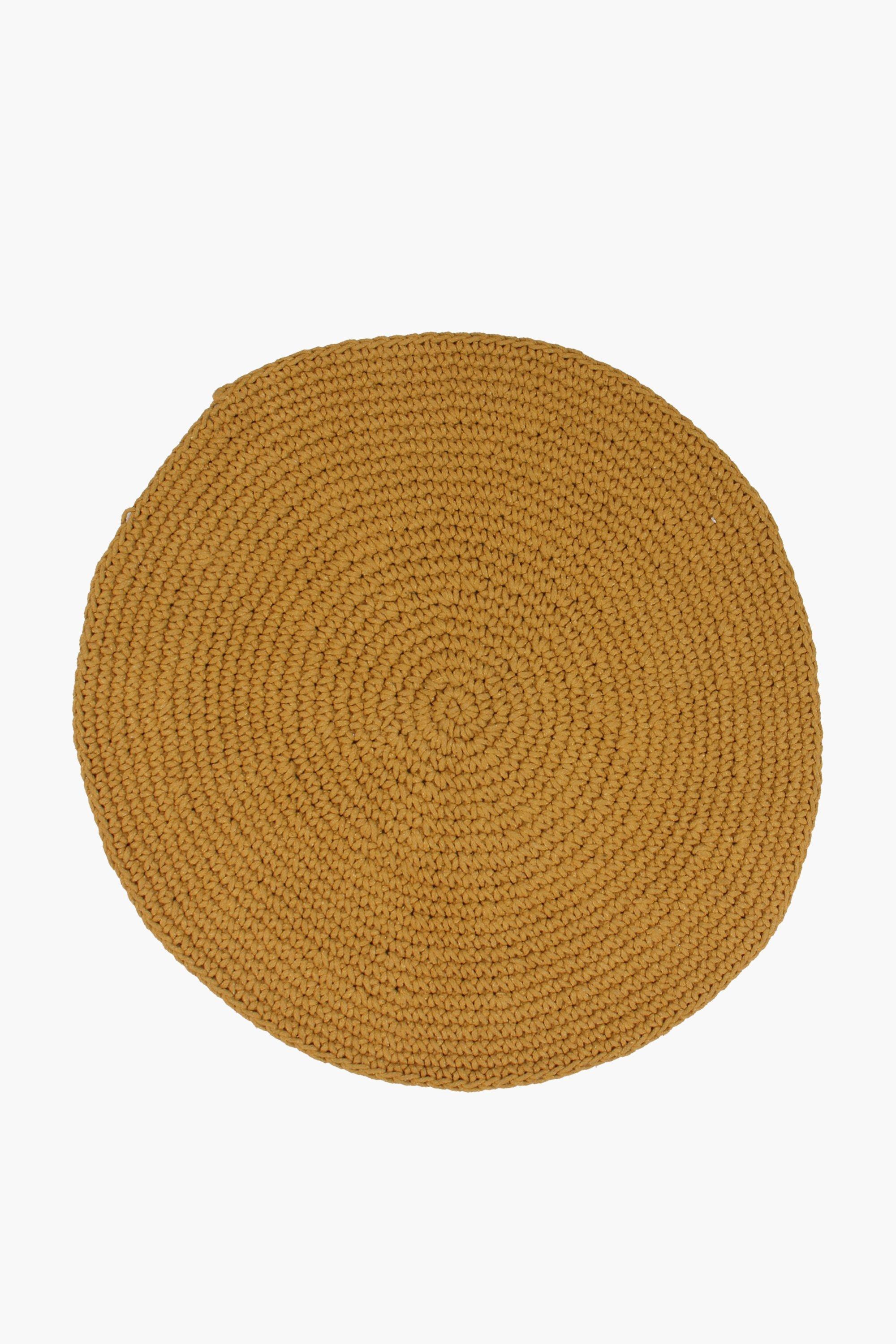 Round Rope Weave Knit Rug, 120cm