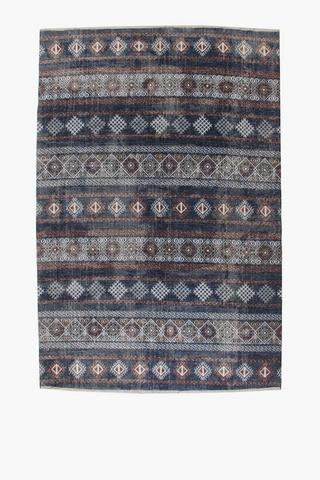 Chenille Printed Marabella Geometric Rug, 160x230cm