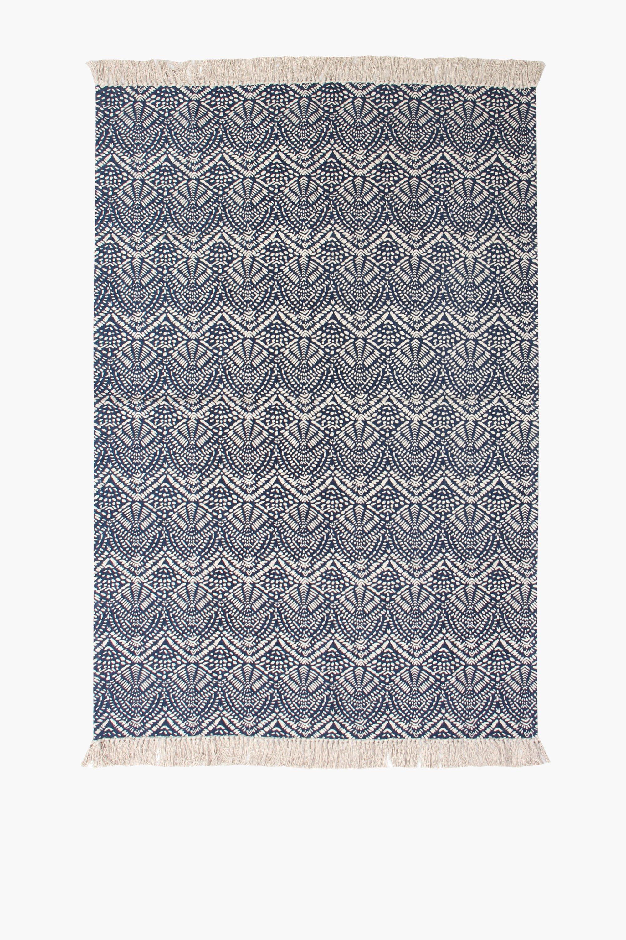Printed Lino Tassel Rug, 120x180cm
