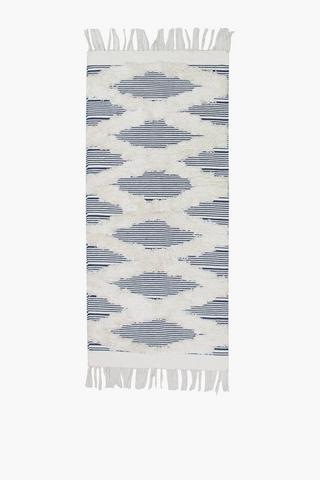 Jacquard Criss Cross Rug, 70x140cm