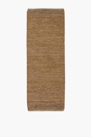 Leather And Jute Plaited Runner, 70x200cm
