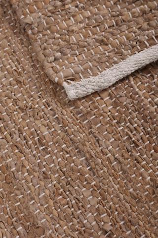 Leather And Jute Plaited Runner, 70x200cm