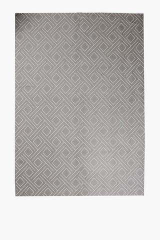 Jacquard Geometric Patio Rug, 200x300cm