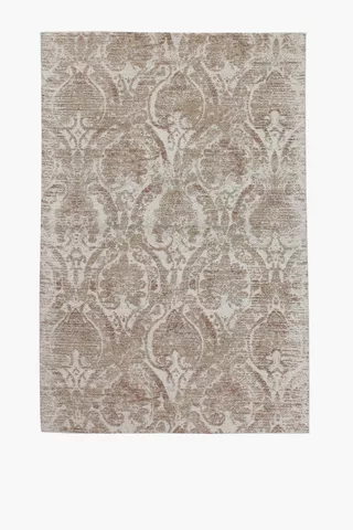 Chenille Damask Toile Rug, 120x180cm