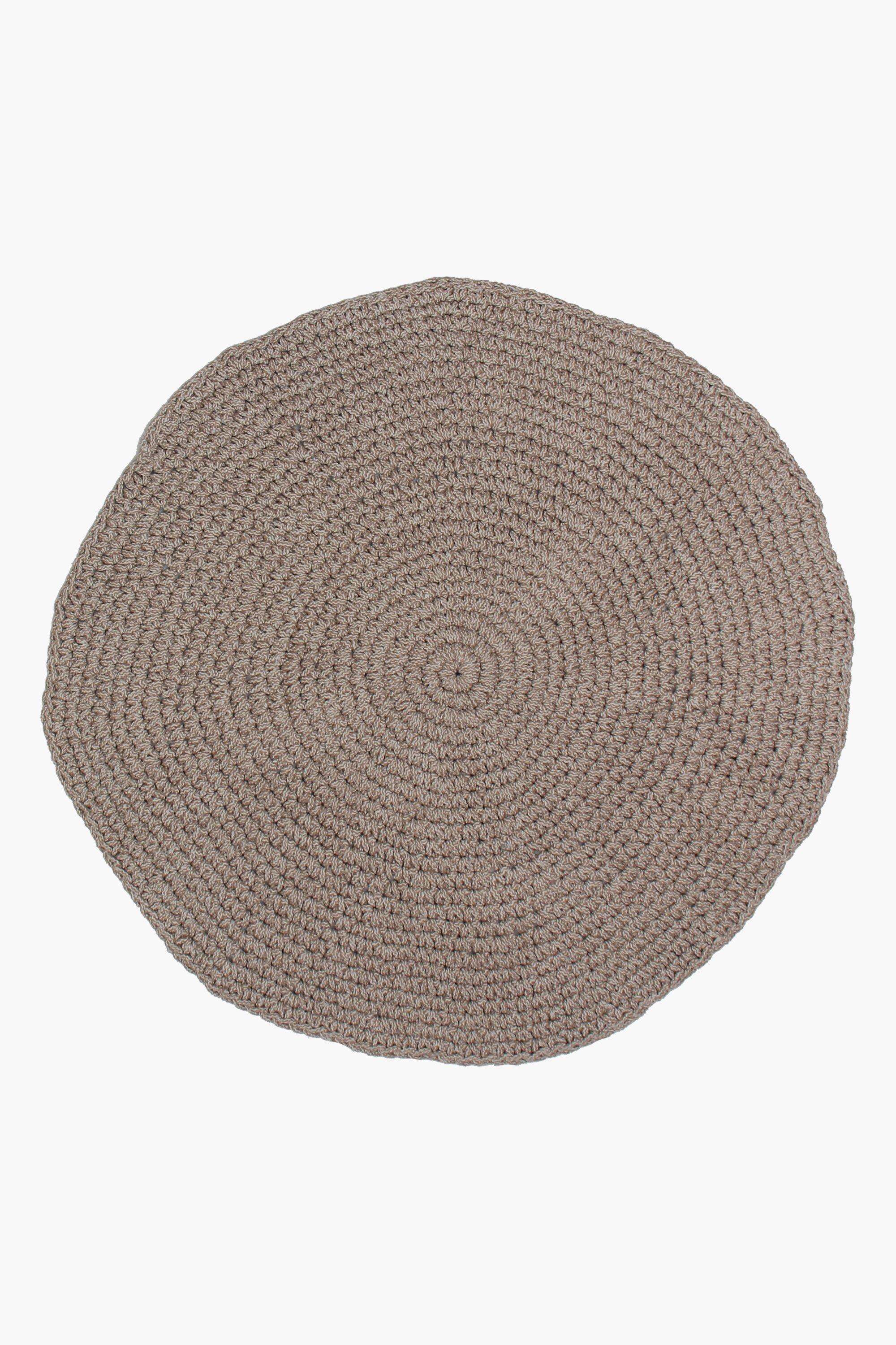 Round Rope Weave Knit Rug, 120cm