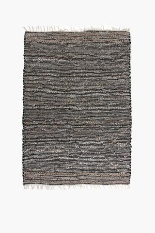 Leather Jute Mala Rug, 120x180cm