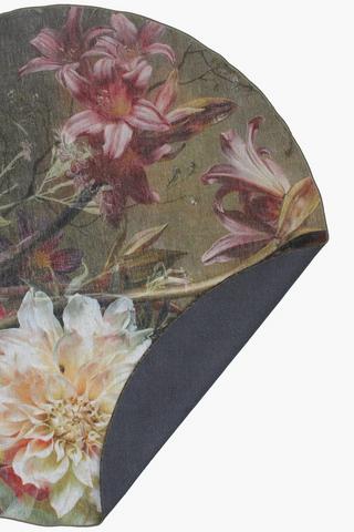 Chenille Printed Round Chamonix Rug 200cm