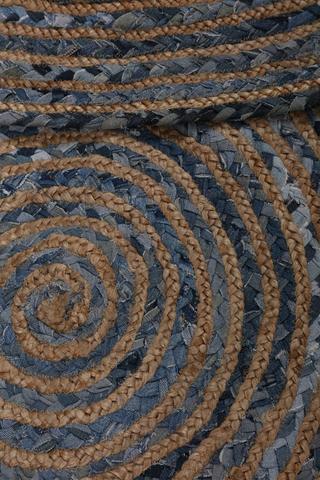 Jute Denim Round Rug, 150cm