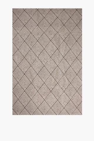 Chenille Shaggy Diamond Rug, 160x240cm