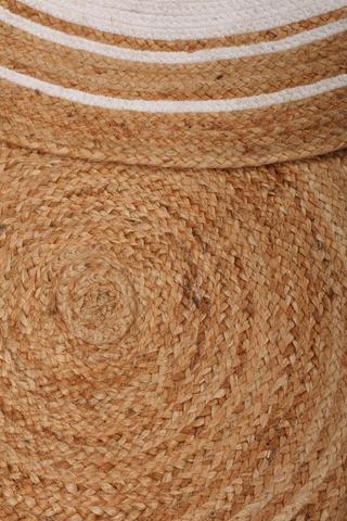 Jute Triple Trim Round Rug, 120cm