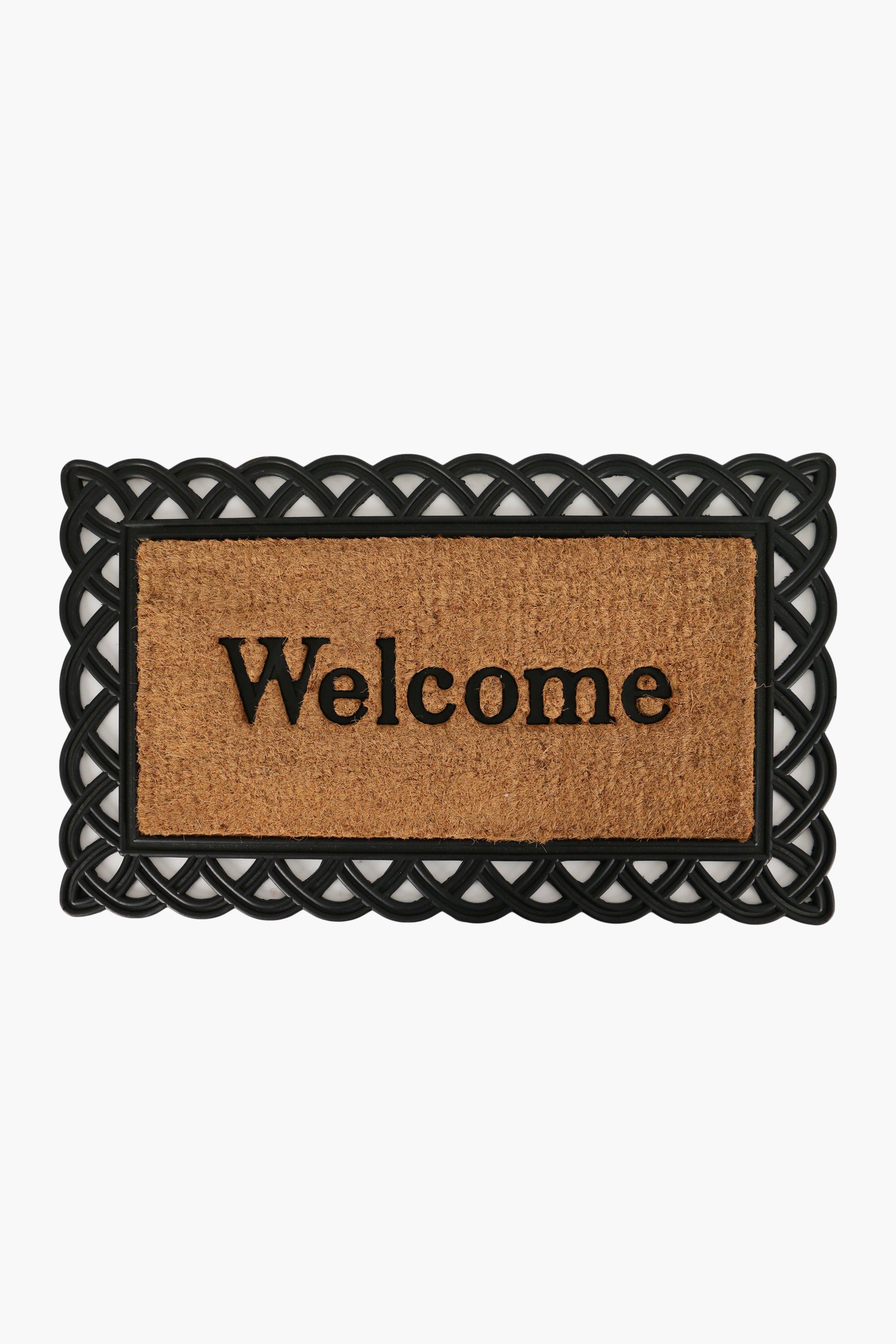Coir And Rubber Welcome Door Mat 45x75cm