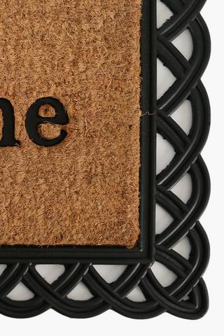 Coir And Rubber Welcome Door Mat, 45x75cm