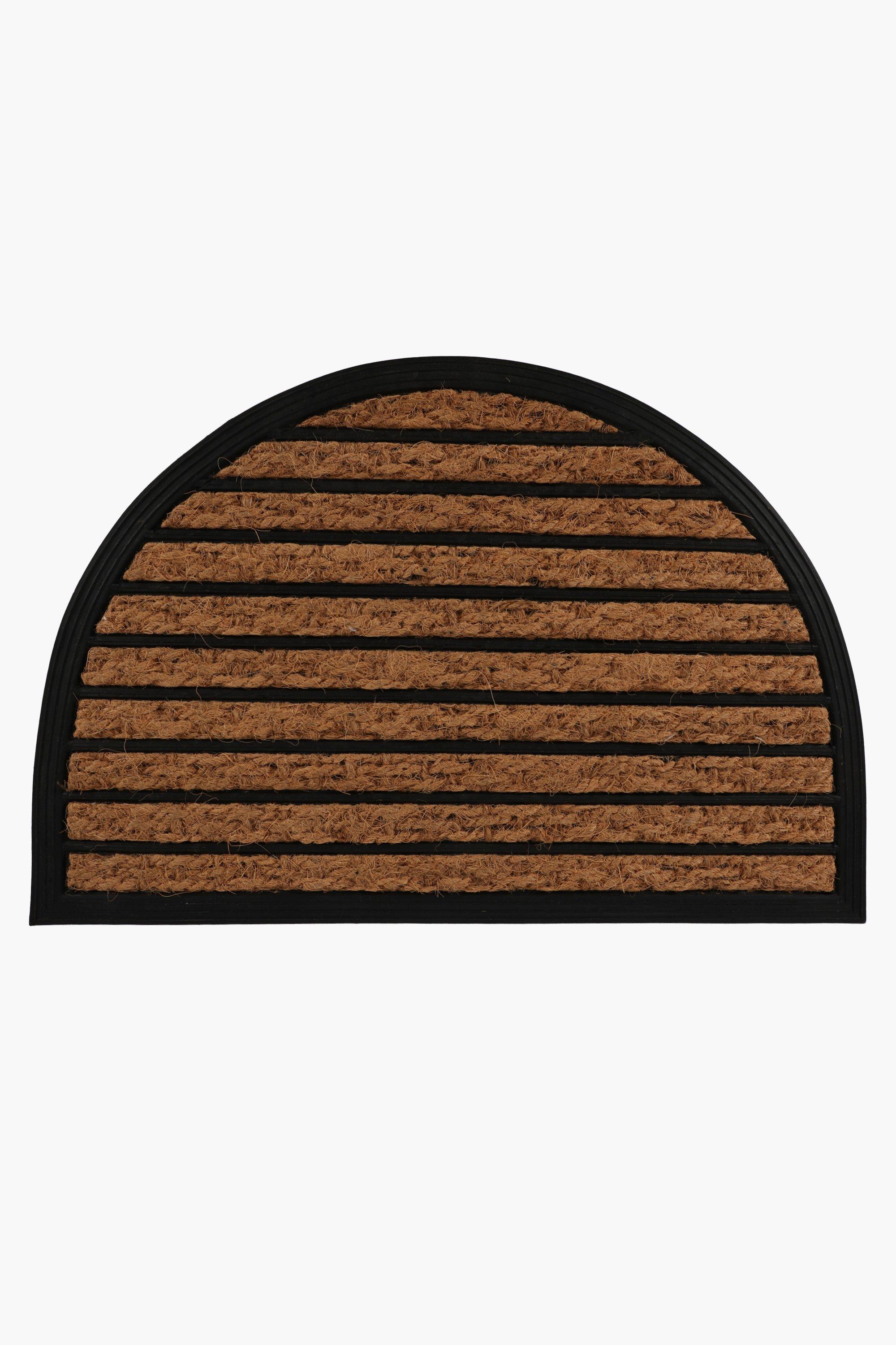Coir And Rubber Half Moon Door Mat, 40x60cm