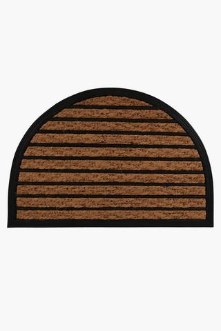 Coir And Rubber Half Moon Door Mat, 40x60cm