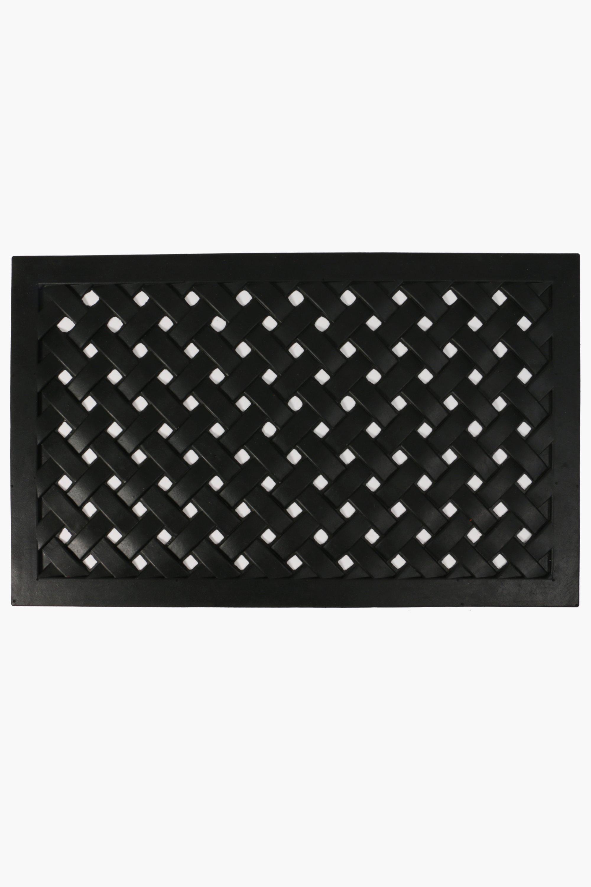 Rubber Geometric Door Mat, 45x75cm